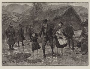 Scene at an Irish Eviction in County Kerry